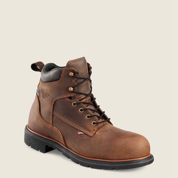 Red Wing Mens Safety Boots - Dynaforce® - 6-inch Toe - Brown - NZD278461